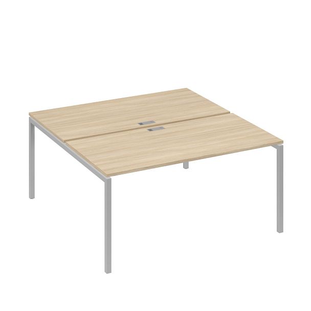 Рабочая станция (2х160) с металлокаркасом DUE A4 А4 Б2 178 БП дуб скандинавский / металлокаркас серый - Вид 1
