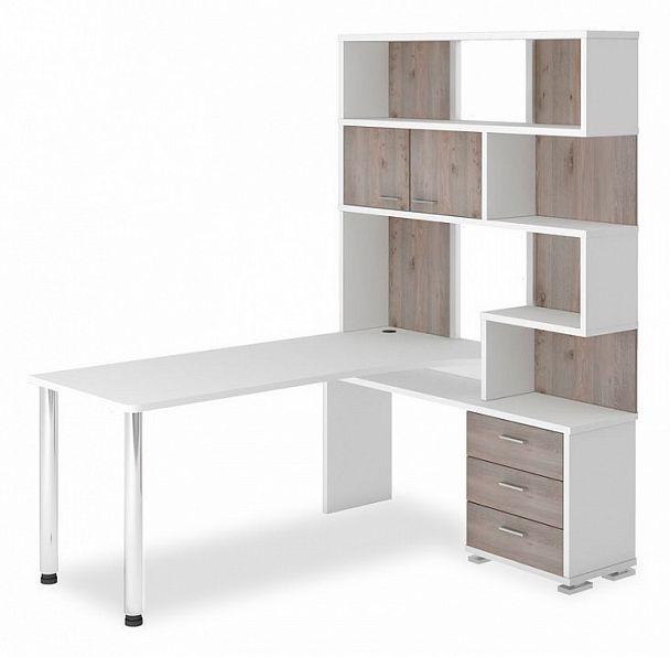 Стол компьютерный Домино нельсон СР-420/170 Белый/Нельсон правый - Вид 1