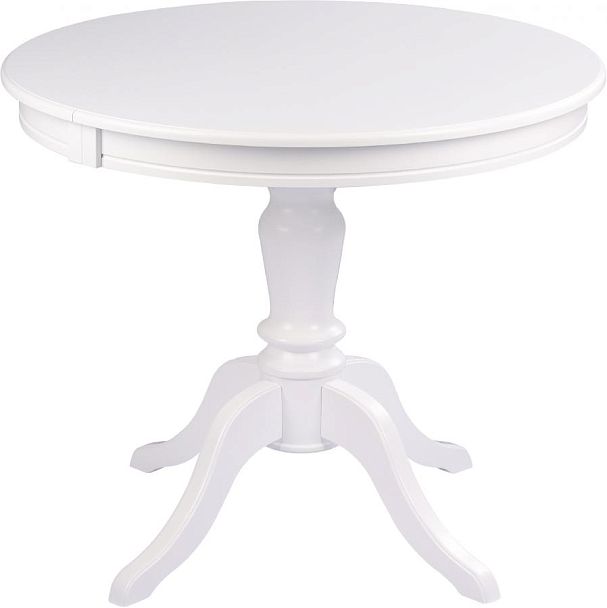 Стол деревянный раздвижной Элат D90(130)х90х76 Белый - Вид 2