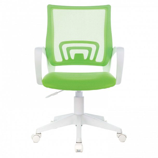 Кресло BRABIX "Fly MG-396W", с подлокотниками, пластик белый, сетка, салатовое, 532403, MG-396W_532403 - Вид 6