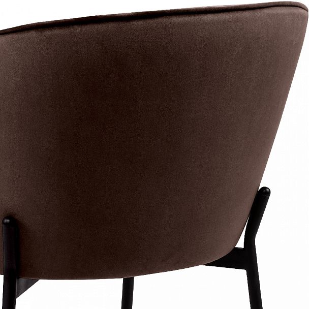 Комплект кухонных стульев Миэль коричневый велюр/черный, 4 шт. - Вид 10