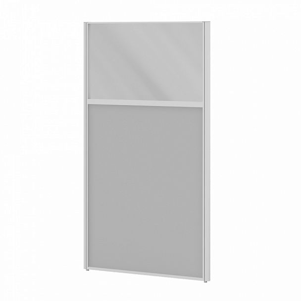 Модуль комбинированный "Мобильные офисные перегородки «Ритм»" ПК-РТМ-МДК138х44С/Д-В1-301 серый - Вид 1