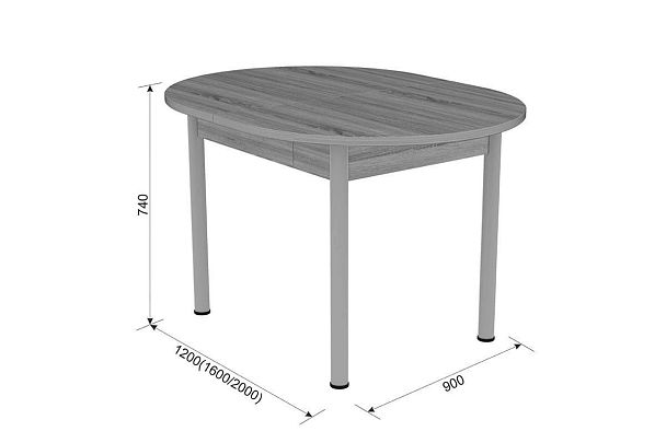 Стол обеденный раздвижной Квартет KM-0201.1544 дуб сонома - Вид 3