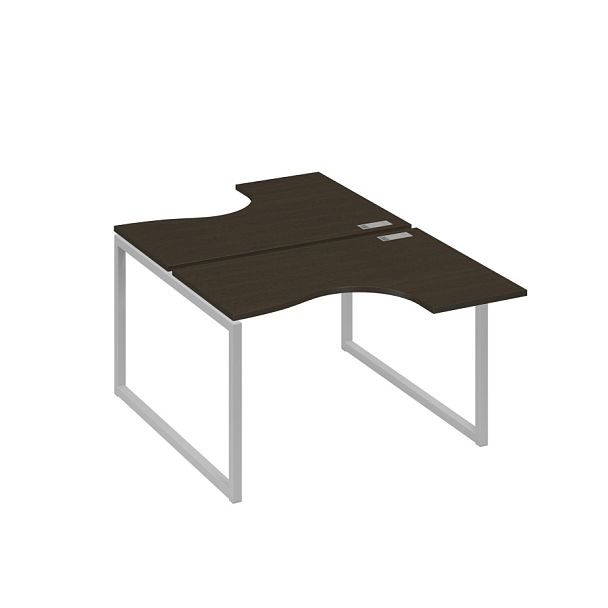 Рабочая станция эргономичная Классика каркас QUATTRO (2х120) A4 А4 Б4 180 БП венге / металлокаркас серый - Вид 1