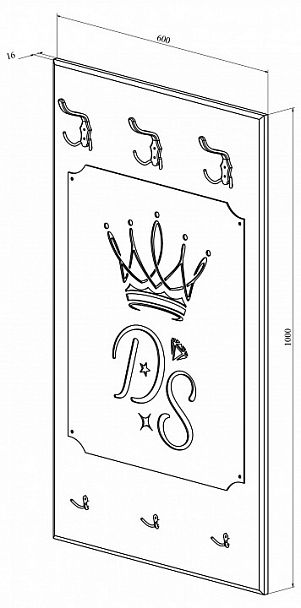 Вешалка настенная ДримСтар ДС-32 - Вид 2