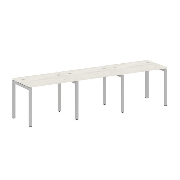 Metal System Quattro Р. ст. на 3 раб. места на П-образном м/к 50БП.СМ-3.1 Дуб наварра/Серый металл 3000*720*750 - Вид 1