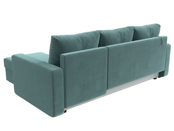 Диван угловой Ливерпуль Лайт правый угол Велюр бирюзовый - Вид 6