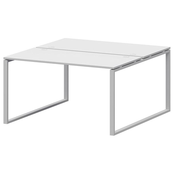 Бенч двойной на 2 рабочих места АМБ.О-004 Белый/Белый 1600x1496x760 Арго-М - Вид 1