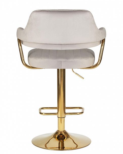 Стул барный DOBRIN CHARLY GOLD (серый велюр (MJ9-75)) - Вид 5
