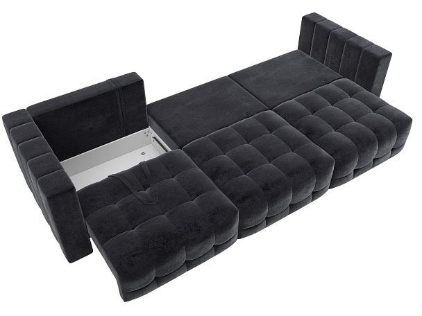 Диван прямой Лига-052 НПБ Лонг Велюр серый - Вид 9