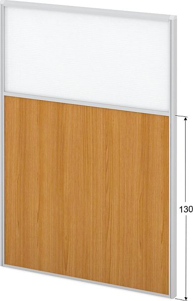 Модуль комбинированный "Мобильные офисные перегородки «Логика»"  ПК-ЛГ-МДК200х140/130П/Д-В1-532 ольха - Вид 1