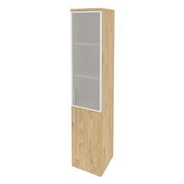 Onix Шкаф высокий узкий правый O.SU-1.2 R (R) Тиквуд светлый 400*420*1977 - Фото предпросмотра