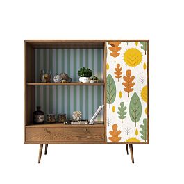 Стеллаж с нишей Berber принт 30 арт BB28/Print_30 - Фото предпросмотра