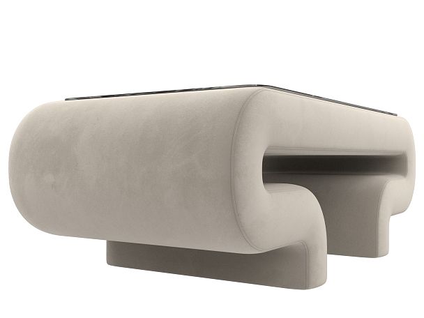 Стол Волна (полностью микровельвет бежевый) - Вид 3