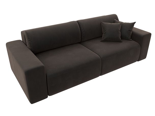 Диван прямой Лига-036 Классик Велюр коричневый - Вид 6