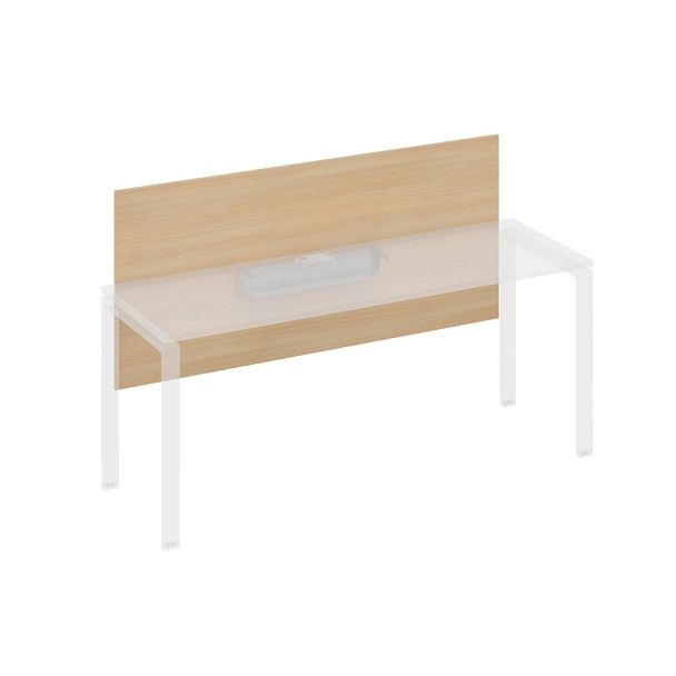 Экран настольный фронтальный большой для стола 180 с кабель-каналом A4 А4 Б 839 БП натуральный дуб / металлокаркас серый - Вид 1