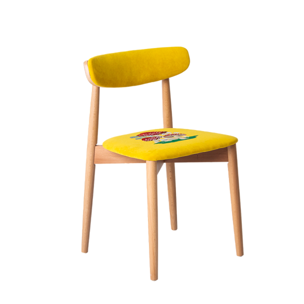 Стул Роквелл, вышивка грибы, велюр TEDDY 628 - Вид 1