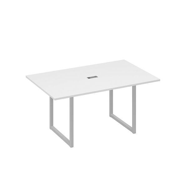 Стол 160 каркас QUATTRO для переговоров A4 А4 Б4 121 БП белый премиум / металлокаркас серый - Вид 1