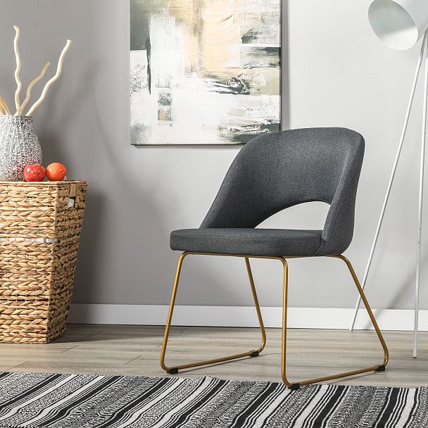 Стул Lars тёмно-серый/Линк золото - Вид 8