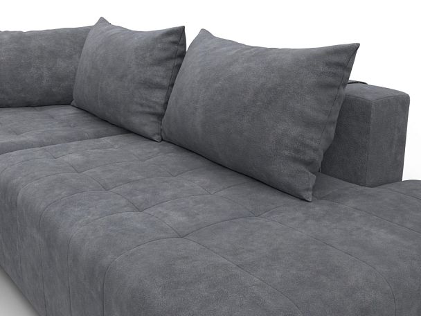 Диван угловой Лига-103 НПБ угол левый Велюр серый - Вид 4