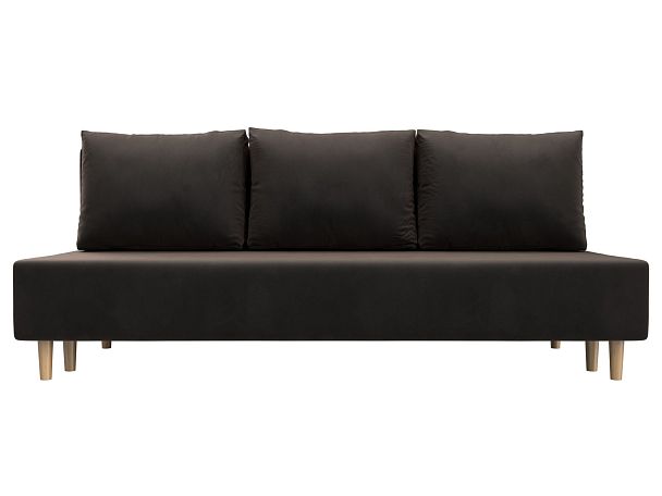 Диван прямой Лига-033 Велюр коричневый - Вид 2