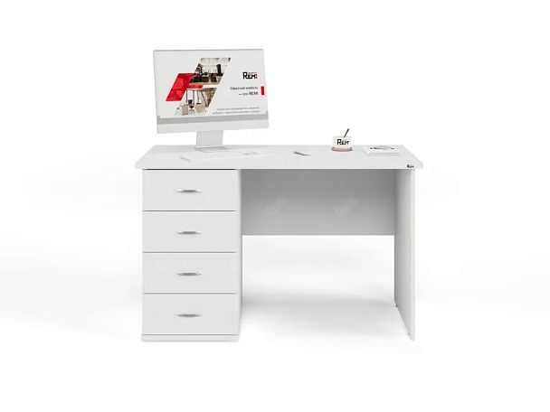 ЛАЙТ / LIGHT RLG007-12x6L Однотумбовый стол 120x60x75 Белый - Вид 3