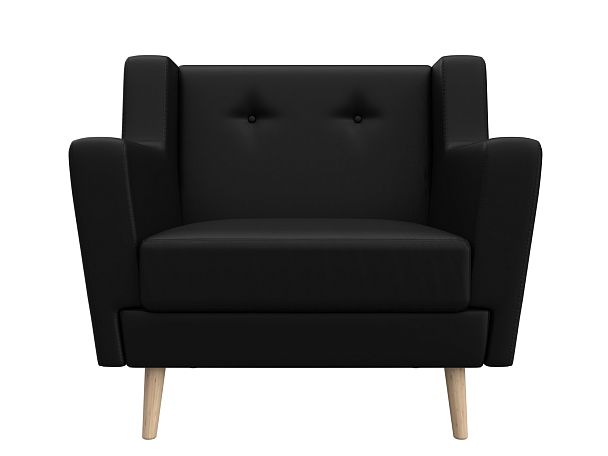 Кресло Брайтон (полностью экокожа черная) - Вид 2