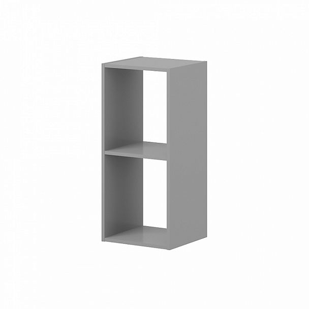 Стеллаж 2-х секционный "Система-M" ПК-ОБИ-СЖ83Х37-В1-19 серый шагрень - Вид 1