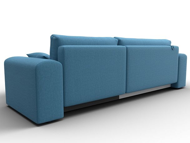 Диван угловой Лига-099 угол универсальный Рогожка голубой - Вид 5