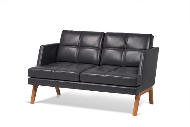 Двухместный диван с высокой спинкой Artis 140x94x117 чёрный - Вид 6