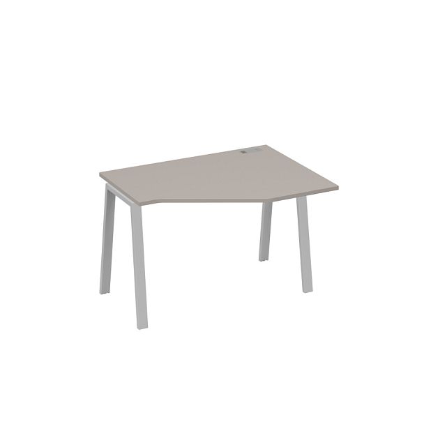 Стол эргономичный правый "Техно" на металлокаркасе TRE A4 А4 Б3 052 БП мокко премиум / металлокаркас серый - Вид 1