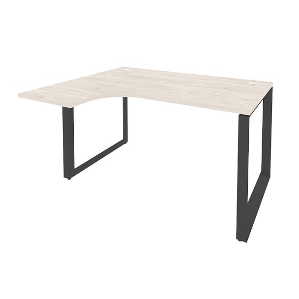 Onix Стол эргономичный левый на О-образном м/к O.MO-SA-3 (L) Денвер светлый/Антрацит металл 1380*1180*750 (800/460) - Вид 1