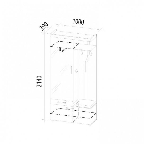Прихожая "Мэри" 39.07.1 - Вид 2