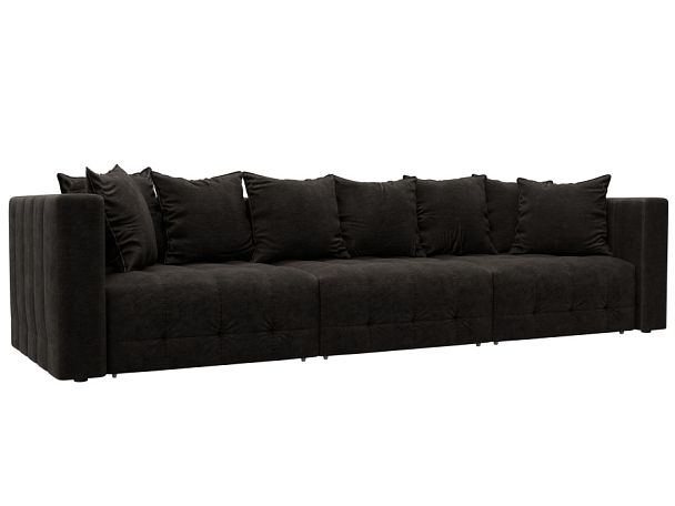 Диван прямой Лига-052 НПБ Лонг Велюр коричневый - Вид 1