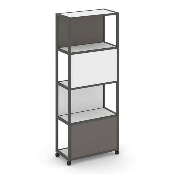 Shelf Mobile Стеллаж 5 уровней 1 секция VR.LT-STK-504.06 Белый Бриллиант/Металл Антрацит/W-26 600*400*2000 - Вид 1