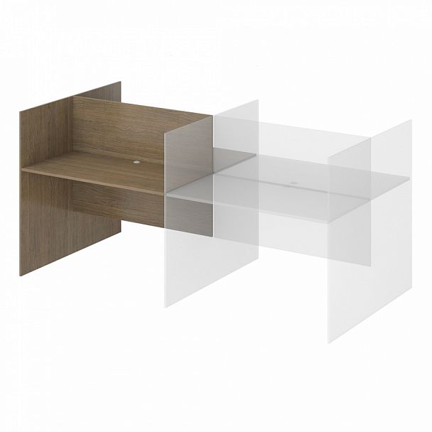 Стол дополнительный офисный "Система-M" ПК-ССМ-СТ2Д118Х160ВЭР/Д-В1-299 дуб шамони - Вид 1