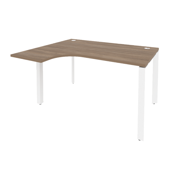 Onix Стол эргономичный левый на П-образном м/к O.MP-SA-3 (L) Дуб аризона/Белый металл 1380*1180*750 (800/460) - Вид 1