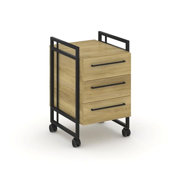 Rift Direct Тумба мобильная RF.TMR-001 Дуб Винченцо/Металл Черный 424*500*680 - Вид 1