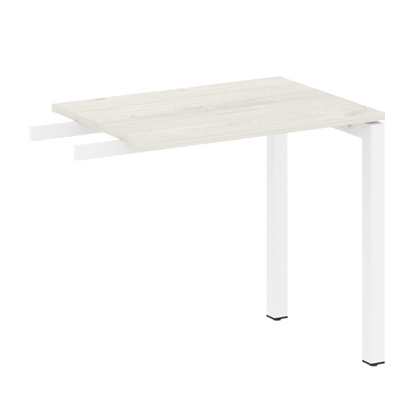 Metal System Quattro Приставной элемент на П-образном м/к 50БП.ПР-2 Дуб наварра/Белый металл 800*600*750 - Вид 1