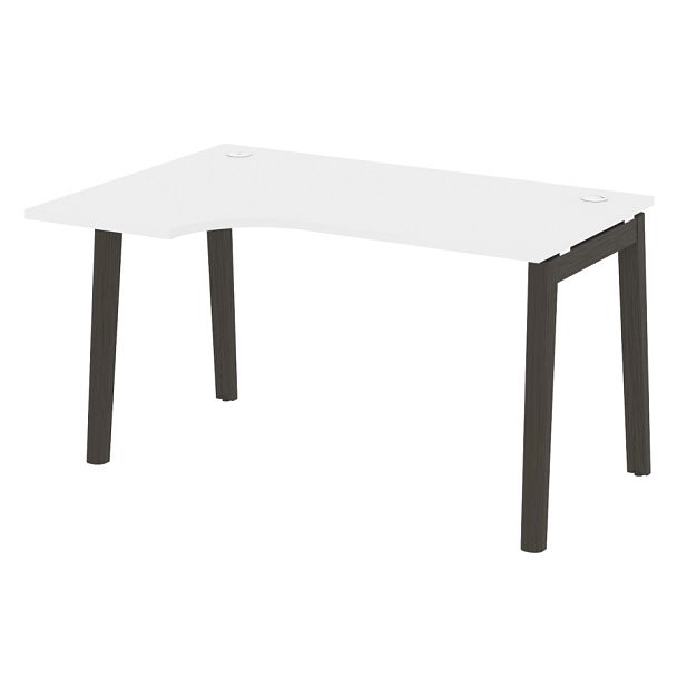 Onix Wood Стол эргономичный левый OW.SA-2 (L) Белый бриллиант/Дуб тёмный/Антрацит металл 1380*980*750 (720/460) - Вид 1