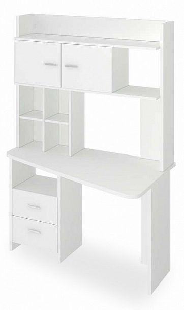 Стол компьютерный Нельсон Lite СКЛ-Трап120+НКЛХ-120 БЕ ПРАВ Белый правый - Вид 1