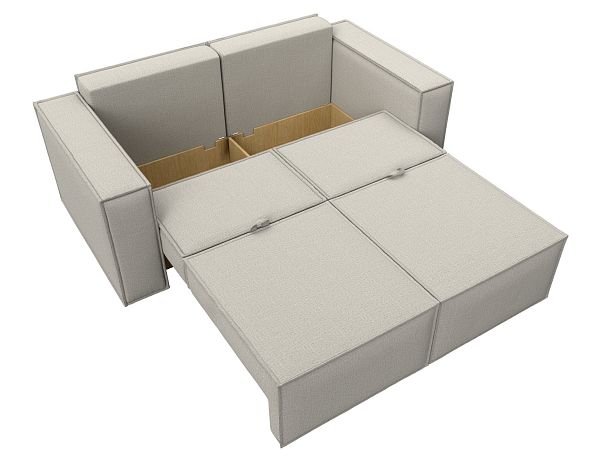 Диван прямой Куба мини Рогожка бежевый - Вид 8