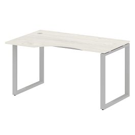 Metal System Стол криволинейный левый на О-образном м/к БО.СА-2 (L) Дуб наварра/Серый металл 1400*900*750 - Фото предпросмотра
