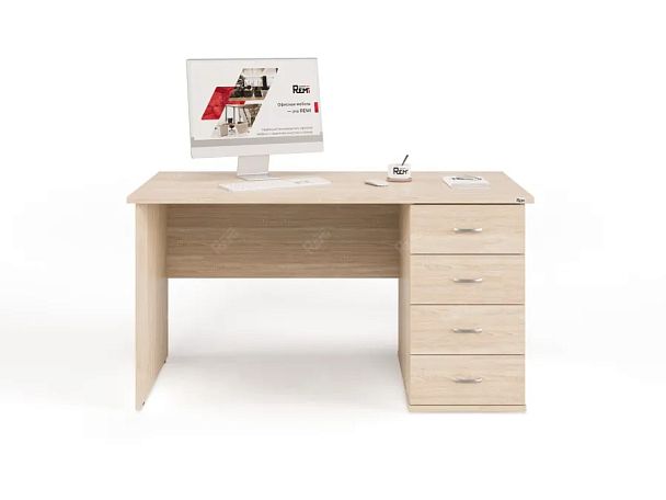 UNITY РС07-14 R ДУБ СОНОМА Стол однотумбовый 1400х700х750 - Вид 1