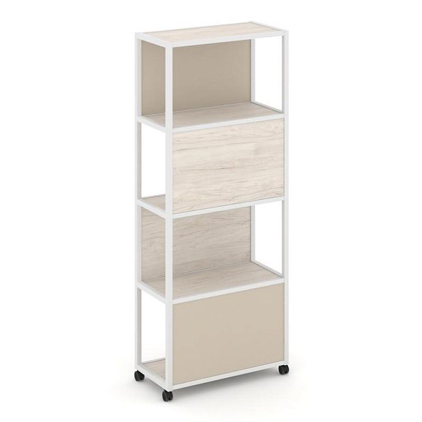 Shelf Mobile Стеллаж 5 уровней 1 секция VR.LT-STK-504.10 Денвер Светлый/Металл Белый/W-04 1000*400*2000 - Вид 1