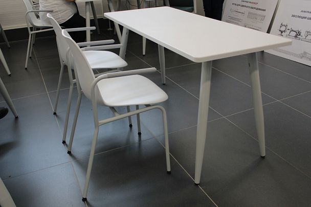 Столешница Sheffilton SHT-ТT 120/80 ЛДСП белый шагрень 0101pe - Вид 4