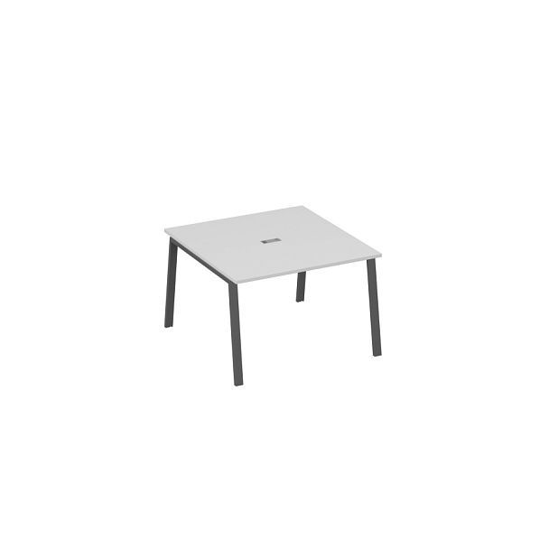 Стол 120 в переговорную металлокаркас TRE A4 А4 Б3 131 БП серый / металлокаркас антрацит - Вид 1