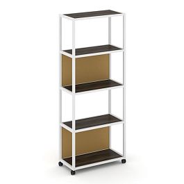Shelf Mobile Стеллаж 5 уровней 1 секция VR.LT-STK-502.10 Дуб Мали/Металл Белый/W-31 1000*400*2000 - Фото предпросмотра