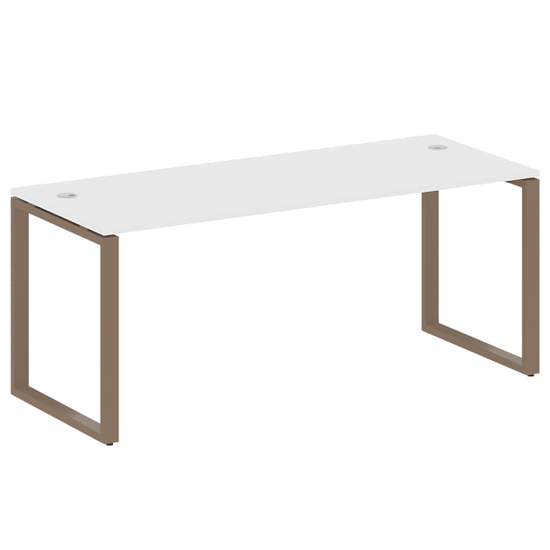 Metal System Стол письменный на О-образном м/к БО.СП-5 Белый/Мокко металл 1800*720*750 - Вид 1