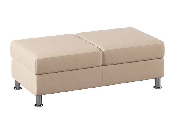 Пуф Everprof Monro двухместный Экокожа Бежевый - Вид 1